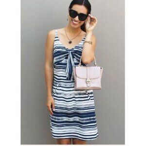 CAbi Nautical Navy & White Knot Dress #5264 Size Small